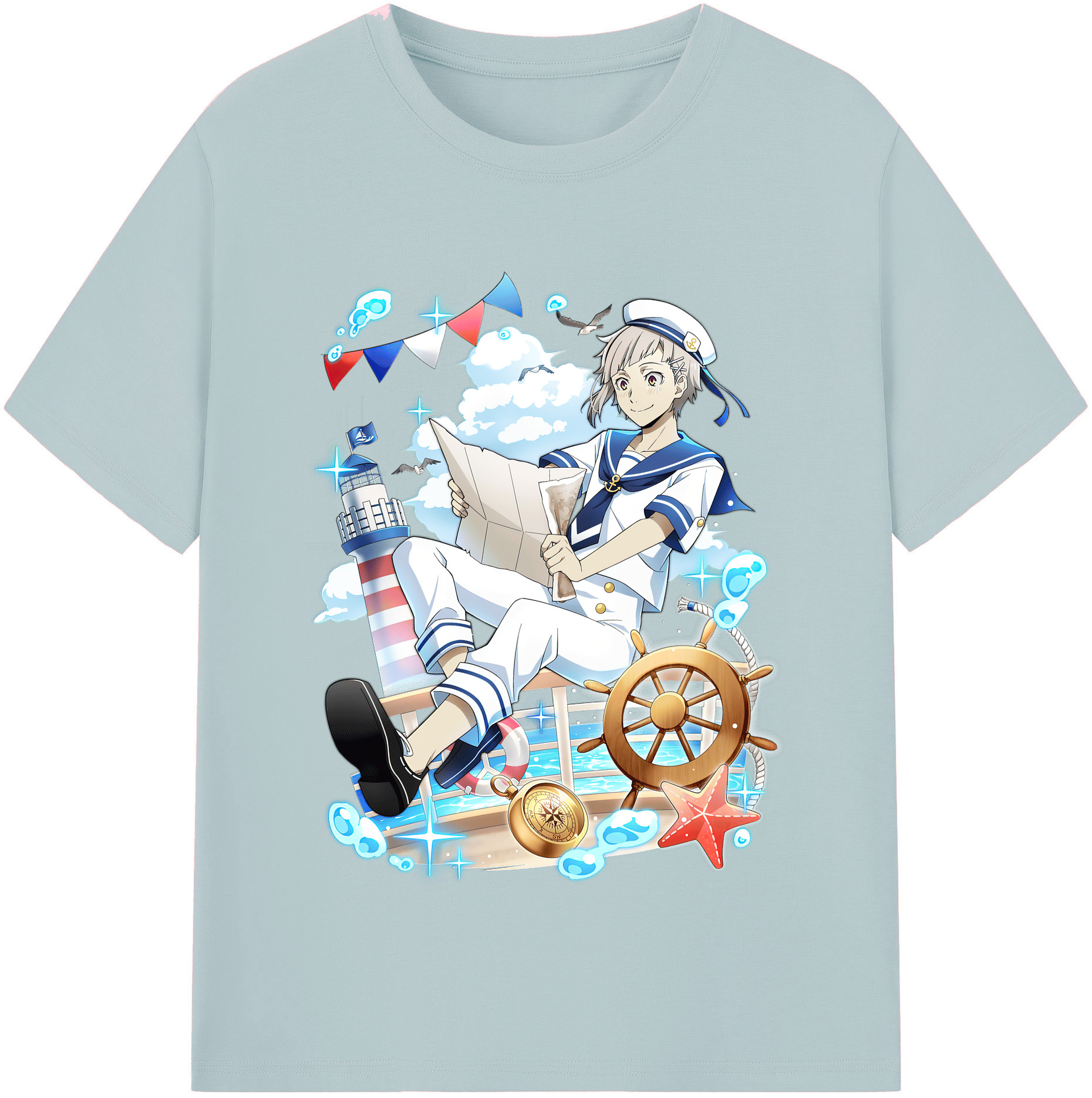 （画像用） 文豪ストレイドッグス Bungo Stray Dogs 綿100％半袖Tシャツ（フロントプリント）